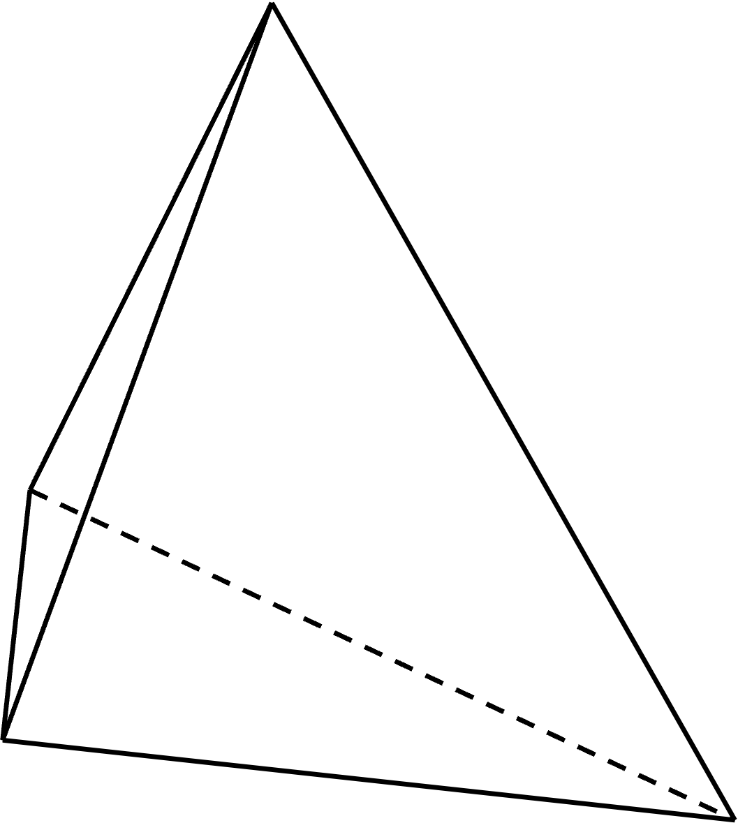 Irregular triangular pyramid